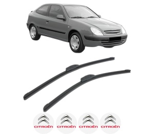 Set stergatoare CITROEN XSARA Coupe (N0) din 1998-2003, pentru parbriz auto, 2 bucati, Bosch Aerotwin Retrofit, din cauciuc siliconat rezistent, 4 Stickere Auto CITROEN v46966