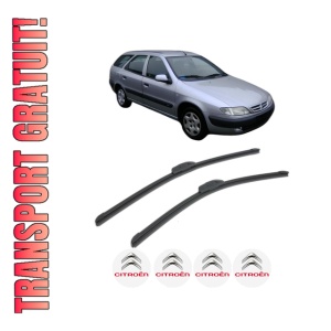 Set stergatoare CITROEN XSARA Estate Van din 1999-2000, pentru parbriz auto, 2 bucati, Bosch Aerotwin Retrofit, din cauciuc siliconat rezistent, 4 Stickere Auto CITROEN