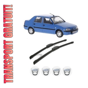 Set stergatoare DACIA SOLENZA (B41_) din 2003, pentru parbriz auto, 2 bucati, Bosch Aerotwin Retrofit, din cauciuc siliconat rezistent, 4 Stickere Auto DACIA