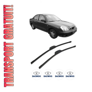 Set stergatoare DAEWOO NUBIRA (J150) din 1999, pentru parbriz auto, 2 bucati, Bosch Aerotwin Retrofit, din cauciuc siliconat rezistent, 4 Stickere Auto DAEWOO