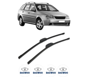 Set stergatoare DAEWOO NUBIRA Wagon (J200) din 2003, pentru parbriz auto, 2 bucati, Bosch Aerotwin Retrofit, din cauciuc siliconat rezistent, 4 Stickere Auto DAEWOO v47211