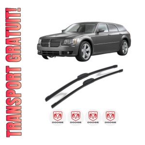 Set stergatoare DODGE MAGNUM Estate din 2004-2008, pentru parbriz auto, 2 bucati, Bosch Aerotwin Retrofit, din cauciuc siliconat rezistent, 4 Stickere Auto DODGE