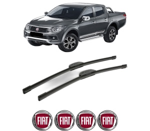 Set stergatoare FIAT FULLBACK Pickup (502_, 503_) din 2016, pentru parbriz auto, 2 bucati, Bosch Aerotwin Retrofit, din cauciuc siliconat rezistent, 4 Stickere Auto FIAT v48556