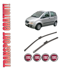 Set stergatoare FIAT IDEA Van (350_) din 2004-2012, pentru parbriz auto, 2 bucati, Valeo Silencio Xtrm, din cauciuc siliconat rezistent, 4 Stickere Auto FIAT