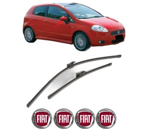 Set stergatoare FIAT PANDA (312_, 319_) din 2012-2022, pentru parbriz auto, 2 bucati, Valeo Silencio Xtrm, din cauciuc siliconat rezistent, 4 Stickere Auto FIAT v37116