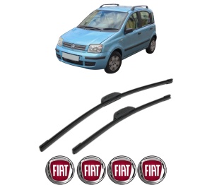 Set stergatoare FIAT PANDA Hatchback Van (169_) din 2004-2011, pentru parbriz auto, 2 bucati, Bosch Aerotwin Retrofit, din cauciuc siliconat rezistent, 4 Stickere Auto FIAT v42401