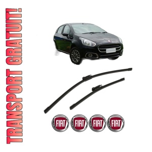 Set stergatoare FIAT PUNTO EVO (199_) din 2008-2014, pentru parbriz auto, 2 bucati, Bosch Aerotwin Multi, din cauciuc siliconat rezistent, 4 Stickere Auto FIAT