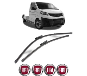 Set stergatoare FIAT SCUDO Platform/Chassis din 2022-2023, pentru parbriz auto, 2 bucati, Valeo Silencio Xtrm, din cauciuc siliconat rezistent, 4 Stickere Auto FIAT v35436