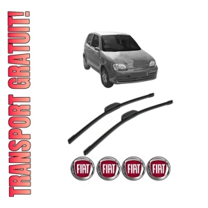 Set stergatoare FIAT SEICENTO / 600 Hatchback Van (287_) din 1998-2000, pentru parbriz auto, 2 bucati, Bosch Aerotwin Retrofit, din cauciuc siliconat rezistent, 4 Stickere Auto FIAT