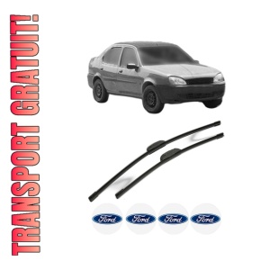 Set stergatoare FORD FIESTA Saloon din 2002-2017, pentru parbriz auto, 2 bucati, Bosch Aerotwin Retrofit, din cauciuc siliconat rezistent, 4 Stickere Auto FORD