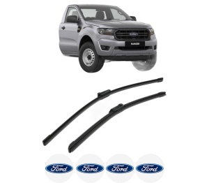 Set stergatoare FORD USA RANGER Cab & Chassis din 2022, pentru parbriz auto, 2 bucati, Bosch Aerotwin, din cauciuc siliconat rezistent, 4 Stickere Auto FORD USA v49581