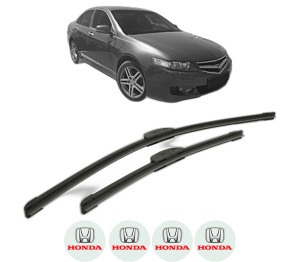 Set stergatoare HONDA ACCORD VII (CM) din 2002-2008, pentru parbriz auto, 2 bucati, Bosch Aerotwin Retrofit, din cauciuc siliconat rezistent, 4 Stickere Auto HONDA v44891