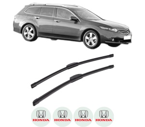 Set stergatoare HONDA ACCORD VIII Estate (CW) din 2008, pentru parbriz auto, 2 bucati, Bosch Aerotwin Retrofit, din cauciuc siliconat rezistent, 4 Stickere Auto HONDA v41081