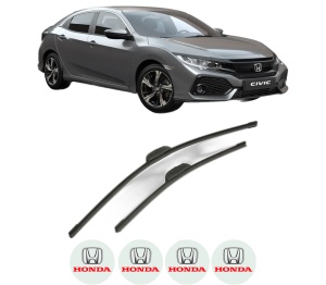 Set stergatoare HONDA CIVIC X Saloon (FC_) din 2015-2022, pentru parbriz auto, 2 bucati, Bosch Aerotwin Retrofit, din cauciuc siliconat rezistent, 4 Stickere Auto HONDA v44211