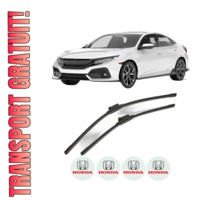 Set stergatoare HONDA CIVIC XI Saloon (FE) din 2021, pentru parbriz auto, 2 bucati, Bosch Aerotwin, din cauciuc siliconat rezistent, 4 Stickere Auto HONDA
