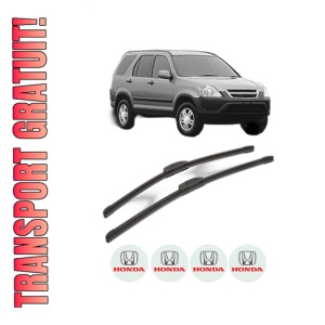 Set stergatoare HONDA CR-V II (RD_) din 2001-2005, pentru parbriz auto, 2 bucati, Bosch Aerotwin Retrofit, din cauciuc siliconat rezistent, 4 Stickere Auto HONDA