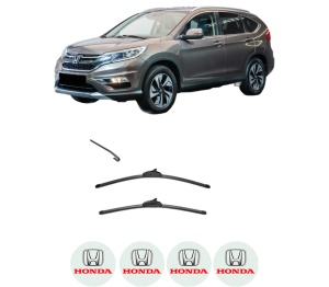 Set stergatoare HONDA CR-V V (RW_, RT_) din 2016-2023, pentru parbriz auto, 2 bucati, Valeo Silencio, din cauciuc siliconat rezistent, 4 Stickere Auto HONDA v34596