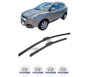 Set stergatoare HYUNDAI ix35 Van din 2009-2015, pentru parbriz auto, 2 bucati, Bosch Aerotwin Retrofit, din cauciuc siliconat rezistent, 4 Stickere Auto HYUNDAI v45971