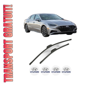 Set stergatoare HYUNDAI SONATA VIII (DN8) din 2020, pentru parbriz auto, 2 bucati, Bosch Aerotwin Retrofit, din cauciuc siliconat rezistent, 4 Stickere Auto HYUNDAI
