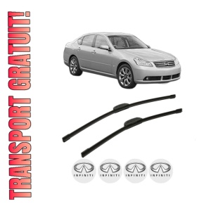 Set stergatoare INFINITI M35 din 2005-2010, pentru parbriz auto, 2 bucati, Bosch Aerotwin Retrofit, din cauciuc siliconat rezistent, 4 Stickere Auto INFINITI