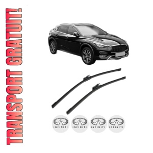 Set stergatoare INFINITI QX30 din 2016, pentru parbriz auto, 2 bucati, Bosch Aerotwin, din cauciuc siliconat rezistent, 4 Stickere Auto INFINITI