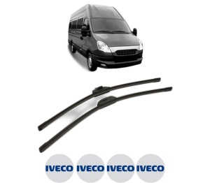 Set stergatoare IVECO DAILY V Bus din 2011-2014, pentru parbriz auto, 2 bucati, Bosch Aerotwin Retro Truck, din cauciuc siliconat rezistent, 4 Stickere Auto IVECO v51031