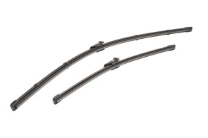 Set stergatoare JAGUAR XF II (X260) din 2015-2020, pentru parbriz auto, 2 bucati, Valeo Silencio, din cauciuc siliconat rezistent, 4 Stickere Auto JAGUAR v35305
