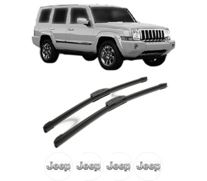 Set stergatoare JEEP COMMANDER VAN (XH) din 2005, pentru parbriz auto, 2 bucati, Bosch Aerotwin Retrofit, din cauciuc siliconat rezistent, 4 Stickere Auto JEEP v42041