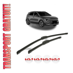 Set stergatoare KIA NIRO II (SG2) din 2022, pentru parbriz auto, 2 bucati, Bosch Aerotwin Retrofit, din cauciuc siliconat rezistent, 4 Stickere Auto KIA