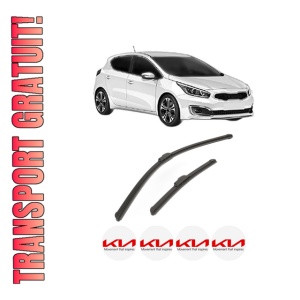 Set stergatoare KIA PRO CEE'D Hatchback Van (JD) din 2015, pentru parbriz auto, 2 bucati, Bosch Aerotwin Retrofit, din cauciuc siliconat rezistent, 4 Stickere Auto KIA