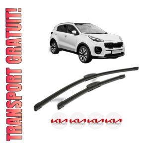 Set stergatoare KIA SPORTAGE IV (QL, QLE) din 2015-2022, pentru parbriz auto, 2 bucati, Bosch Aerotwin Retrofit, din cauciuc siliconat rezistent, 4 Stickere Auto KIA