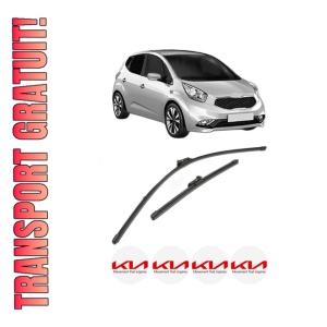 Set stergatoare KIA VENGA Hatchback Van (YN) din 2015, pentru parbriz auto, 2 bucati, Valeo Silencio Xtrm, din cauciuc siliconat rezistent, 4 Stickere Auto KIA
