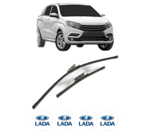 Set stergatoare LADA XRAY (GAB_) din 2016-2021, pentru parbriz auto, 2 bucati, Bosch Aerotwin, din cauciuc siliconat rezistent, 4 Stickere Auto LADA v52051