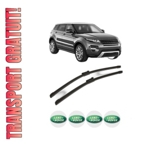 Set stergatoare LAND ROVER RANGE ROVER EVOQUE (L538) din 2011-2019, pentru parbriz auto, 2 bucati, Bosch Aerotwin, din cauciuc siliconat rezistent, 4 Stickere Auto LAND ROVER