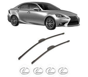 Set stergatoare LEXUS IS III (_E3_) din 2013-2020, pentru parbriz auto, 2 bucati, Bosch Aerotwin Retrofit, din cauciuc siliconat rezistent, 4 Stickere Auto LEXUS v56396