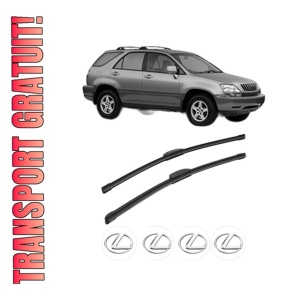 Set stergatoare LEXUS RX (MCU15) din 1998-2000, pentru parbriz auto, 2 bucati, Bosch Aerotwin Retrofit, din cauciuc siliconat rezistent, 4 Stickere Auto LEXUS