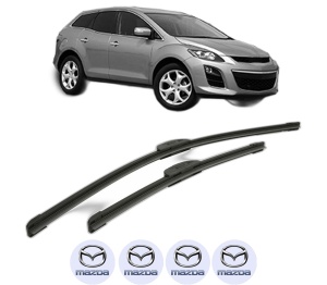 Set stergatoare MAZDA CX-7 (ER) din 2006-2014, pentru parbriz auto, 2 bucati, Bosch Aerotwin Retrofit, din cauciuc siliconat rezistent, 4 Stickere Auto MAZDA v44516