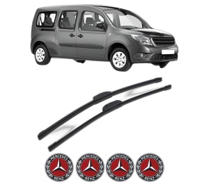 Set stergatoare MERCEDES-BENZ CITAN MPV (W415) din 2012-2021, pentru parbriz auto, 2 bucati, Bosch Aerotwin Retrofit, din cauciuc siliconat rezistent, 4 Stickere Auto MERCEDES-BENZ v46151