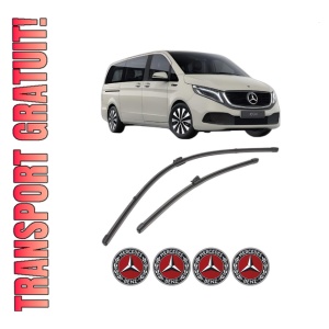 Set stergatoare MERCEDES-BENZ EQV (W447) din 2020, pentru parbriz auto, 2 bucati, Valeo Silencio Xtrm, din cauciuc siliconat rezistent, 4 Stickere Auto MERCEDES-BENZ
