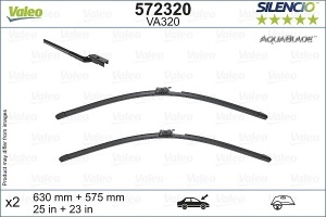 Set stergatoare MERCEDES-BENZ S-CLASS Coupe (C217) din 2014-2020, pentru parbriz auto, 2 bucati, Valeo AquaBlade, din cauciuc siliconat rezistent, 4 Stickere Auto MERCEDES-BENZ v40705