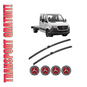 Set stergatoare MERCEDES-BENZ SPRINTER 4-t Platform/Chassis (B907, B910) din 2018-2024, pentru parbriz auto, 2 bucati, Bosch Aerotwin, din cauciuc siliconat rezistent, 4 Stickere Auto MERCEDES-BENZ