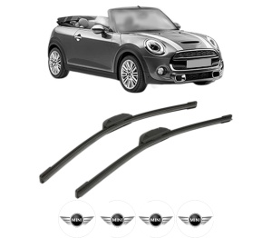 Set stergatoare MINI MINI Convertible (F57) din 2014-2023, pentru parbriz auto, 2 bucati, Bosch Aerotwin Retrofit, din cauciuc siliconat rezistent, 4 Stickere Auto MINI v50486