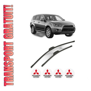 Set stergatoare MITSUBISHI OUTLANDER III (GG_W, GF_W, ZJ, ZL, ZK) din 2012-2022, pentru parbriz auto, 2 bucati, Bosch Aerotwin Retrofit, din cauciuc siliconat rezistent, 4 Stickere Auto MITSUBISHI