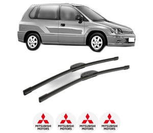 Set stergatoare MITSUBISHI SPACE RUNNER (N6_W, N7_W) din 1999-2000, pentru parbriz auto, 2 bucati, Bosch Aerotwin Retrofit, din cauciuc siliconat rezistent, 4 Stickere Auto MITSUBISHI v48301