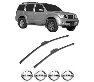 Set stergatoare NISSAN PATHFINDER III VAN (R51_) din 2013-2014, pentru parbriz auto, 2 bucati, Bosch Aerotwin Retrofit, din cauciuc siliconat rezistent, 4 Stickere Auto NISSAN v56336