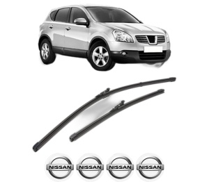 Set stergatoare NISSAN QASHQAI I (J10, NJ10) din 2006-2014, pentru parbriz auto, 2 bucati, Valeo Silencio Xtrm, din cauciuc siliconat rezistent, 4 Stickere Auto NISSAN v39276
