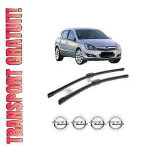 Set stergatoare OPEL ASTRA H CLASSIC Hatchback (A04) din 2009, pentru parbriz auto, 2 bucati, Bosch Aerotwin, din cauciuc siliconat rezistent, 4 Stickere Auto OPEL