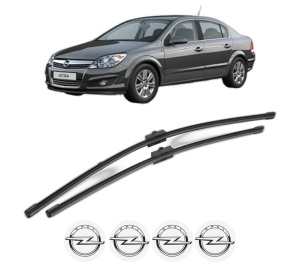 Set stergatoare OPEL ASTRA H Saloon (A04) din 2007-2014, pentru parbriz auto, 2 bucati, Valeo Silencio Xtrm, din cauciuc siliconat rezistent, 4 Stickere Auto OPEL v38856
