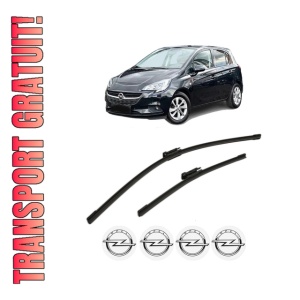 Set stergatoare OPEL CORSA E Hatchback Van (X15) din 2014-2015, pentru parbriz auto, 2 bucati, Bosch Aerotwin Multi, din cauciuc siliconat rezistent, 4 Stickere Auto OPEL