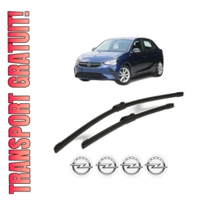 Set stergatoare OPEL CORSA F Hatchback Van din 2019, pentru parbriz auto, 2 bucati, Bosch Aerotwin, din cauciuc siliconat rezistent, 4 Stickere Auto OPEL
